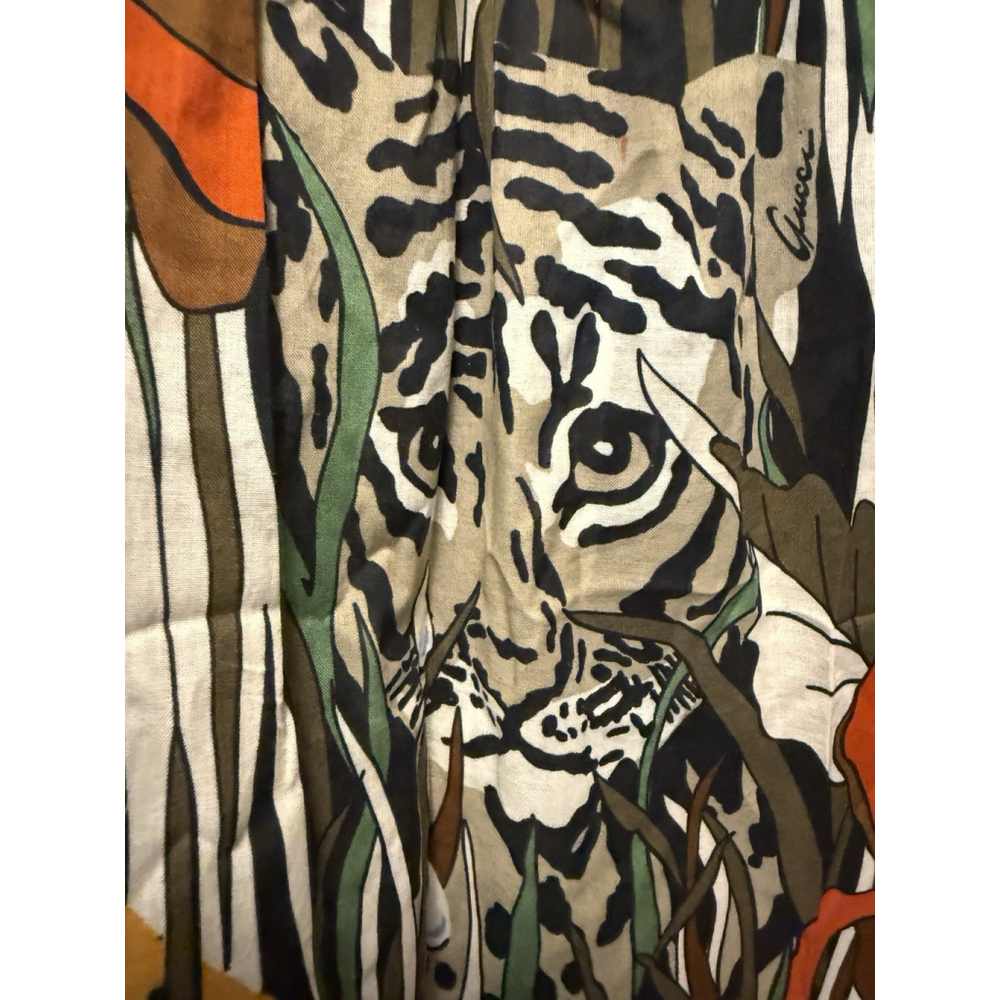 Gucci Patchwork Printed Maxi Long Skirt Tigers Fl… - image 7